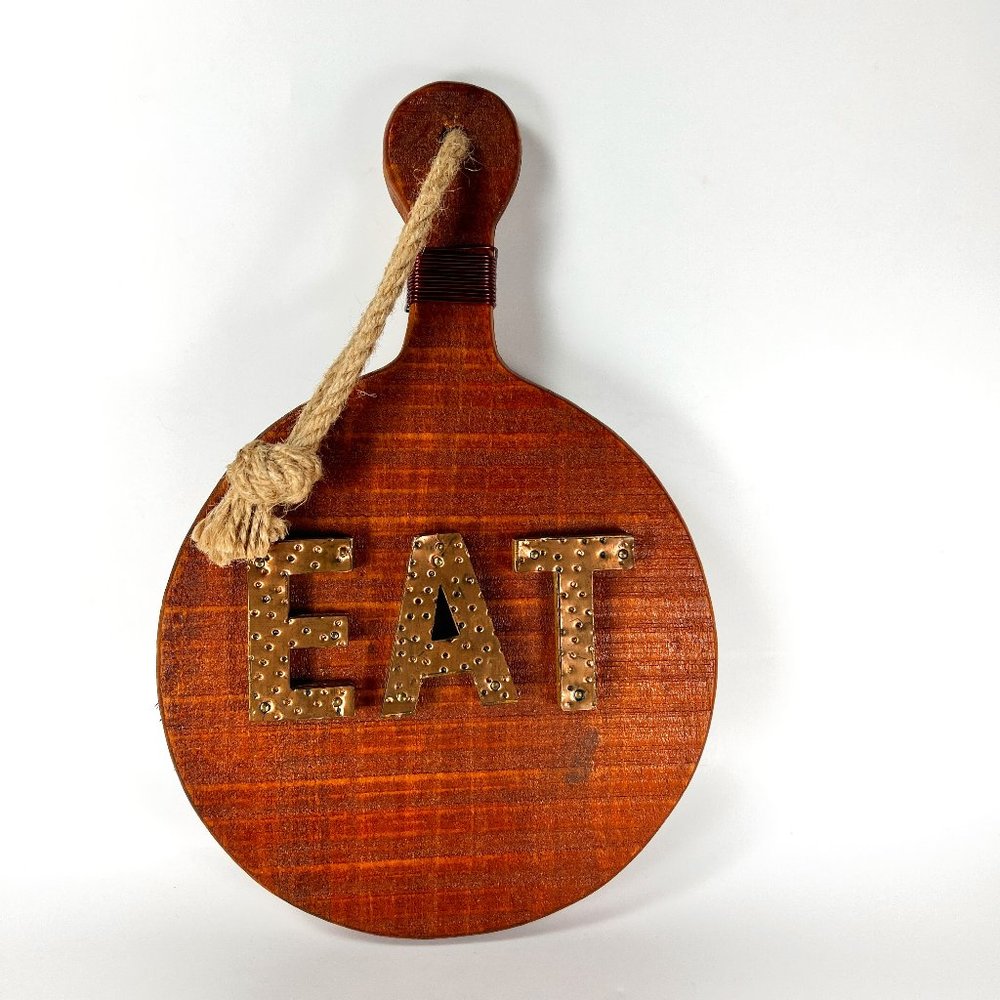 Eat Cutting Board Kitchen Wall Decor Wooden Decorative Farmhouse Rustic